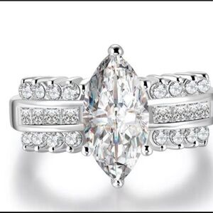 NAVY BRIDAL WEDDING RING SIZE 10